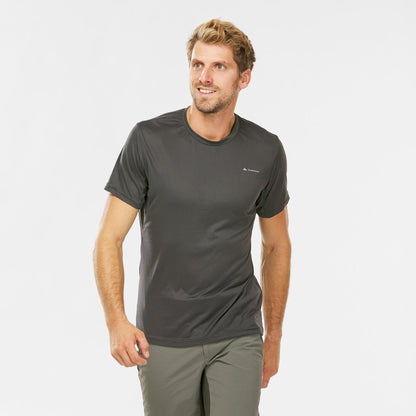 Quechua Men's Hiking Synthetic Short-Sleeved T-Shirt MH100