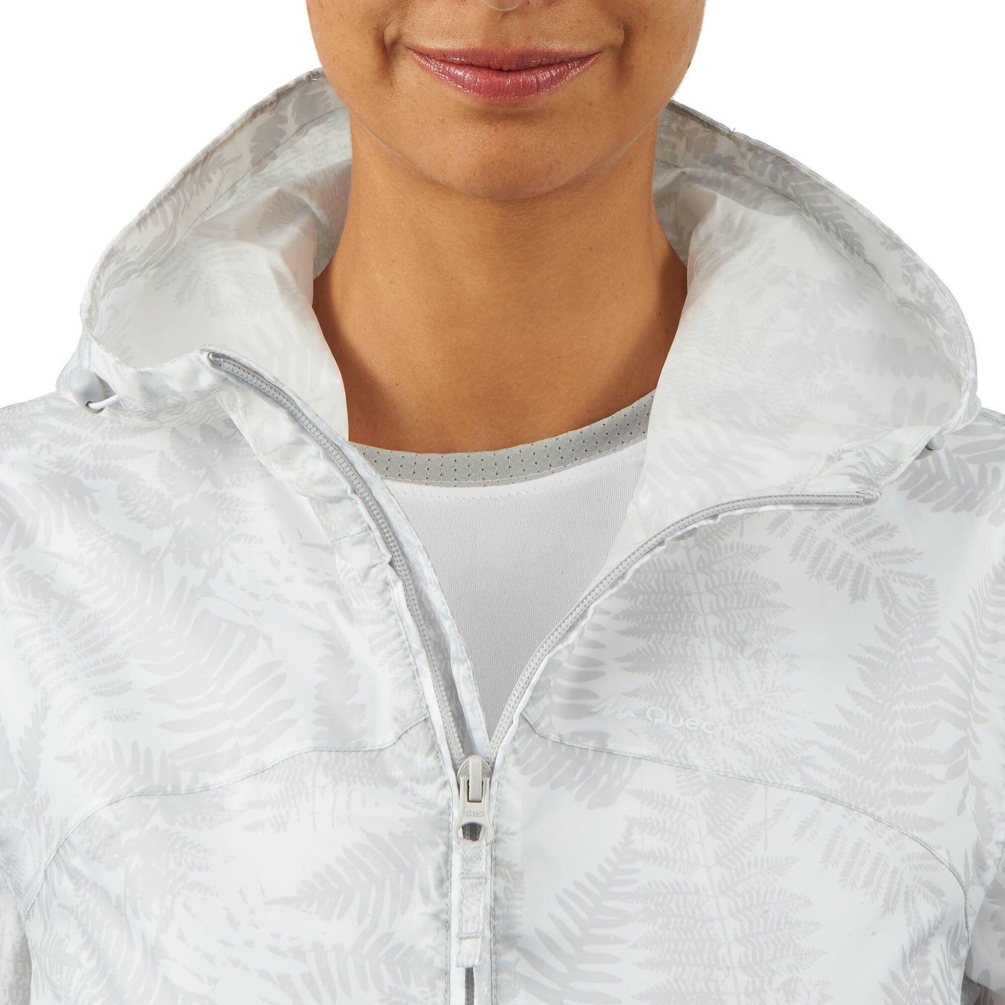 Quechua Women's Raincut Full Zip Windproof and Water-repellent Rain Jacket