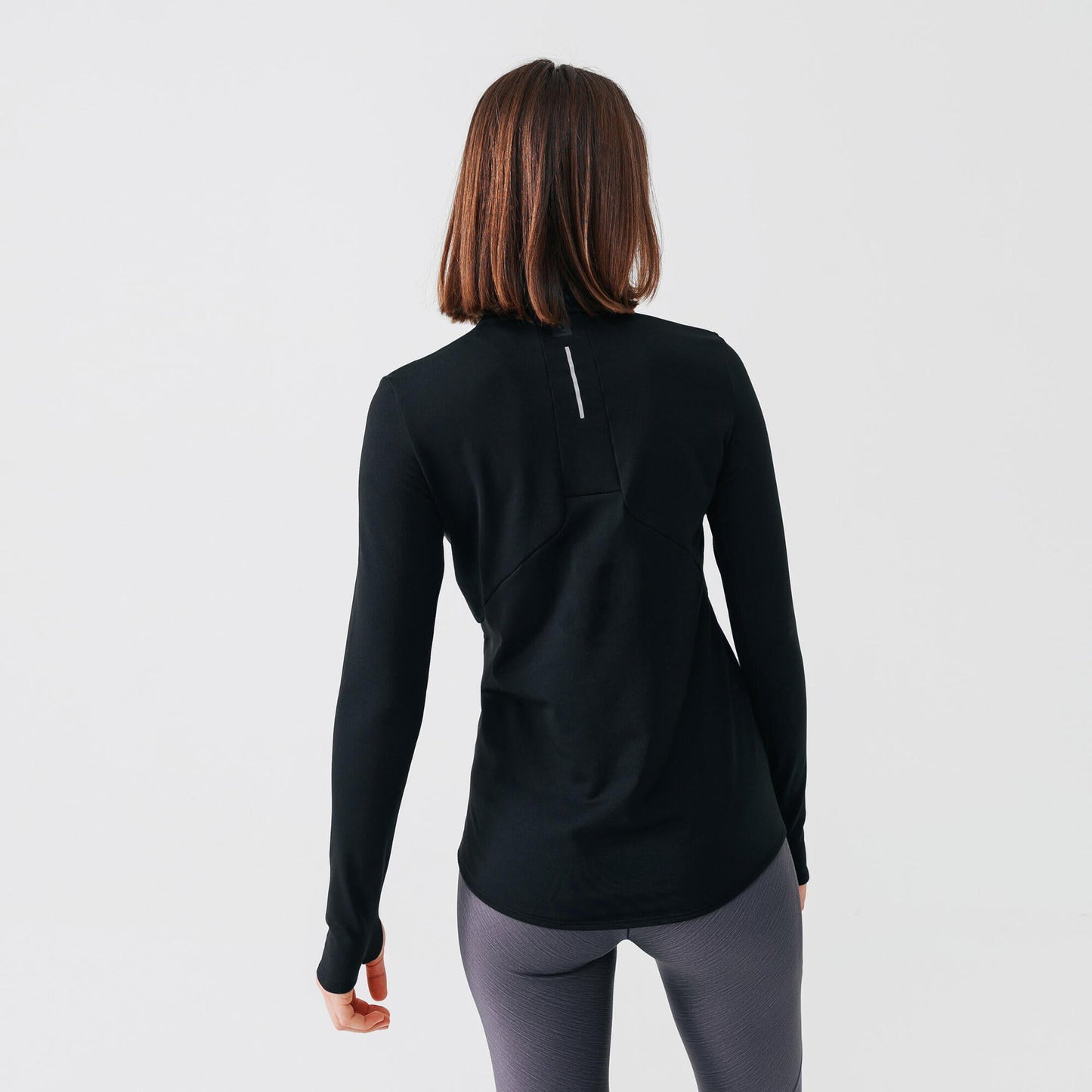 Women's 100 Long-Sleeved Half-Zip Running T-shirt