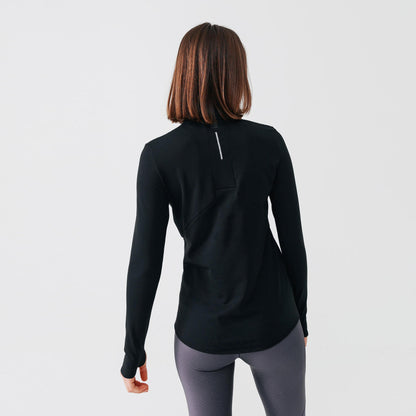 Women's 100 Long-Sleeved Half-Zip Running T-shirt