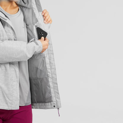 Quechua Women's MH100 Waterproof Hiking Rain Jacket