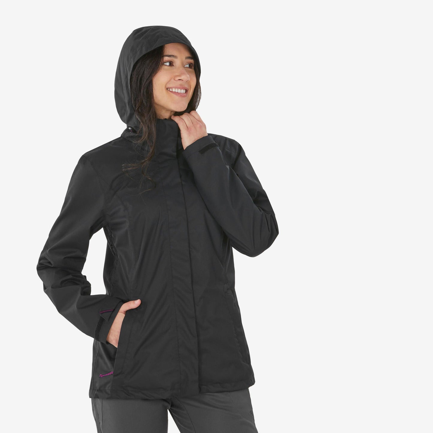 Quechua Women's MH100 Waterproof Hiking Rain Jacket
