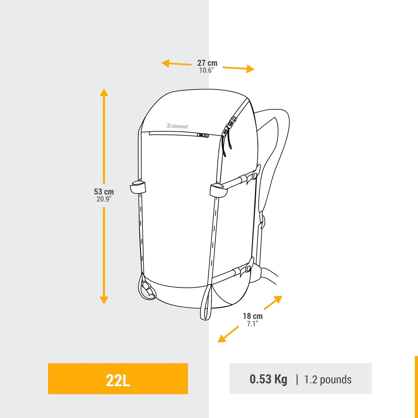 Simond Alpinism 22 L Mountaineering Backpack