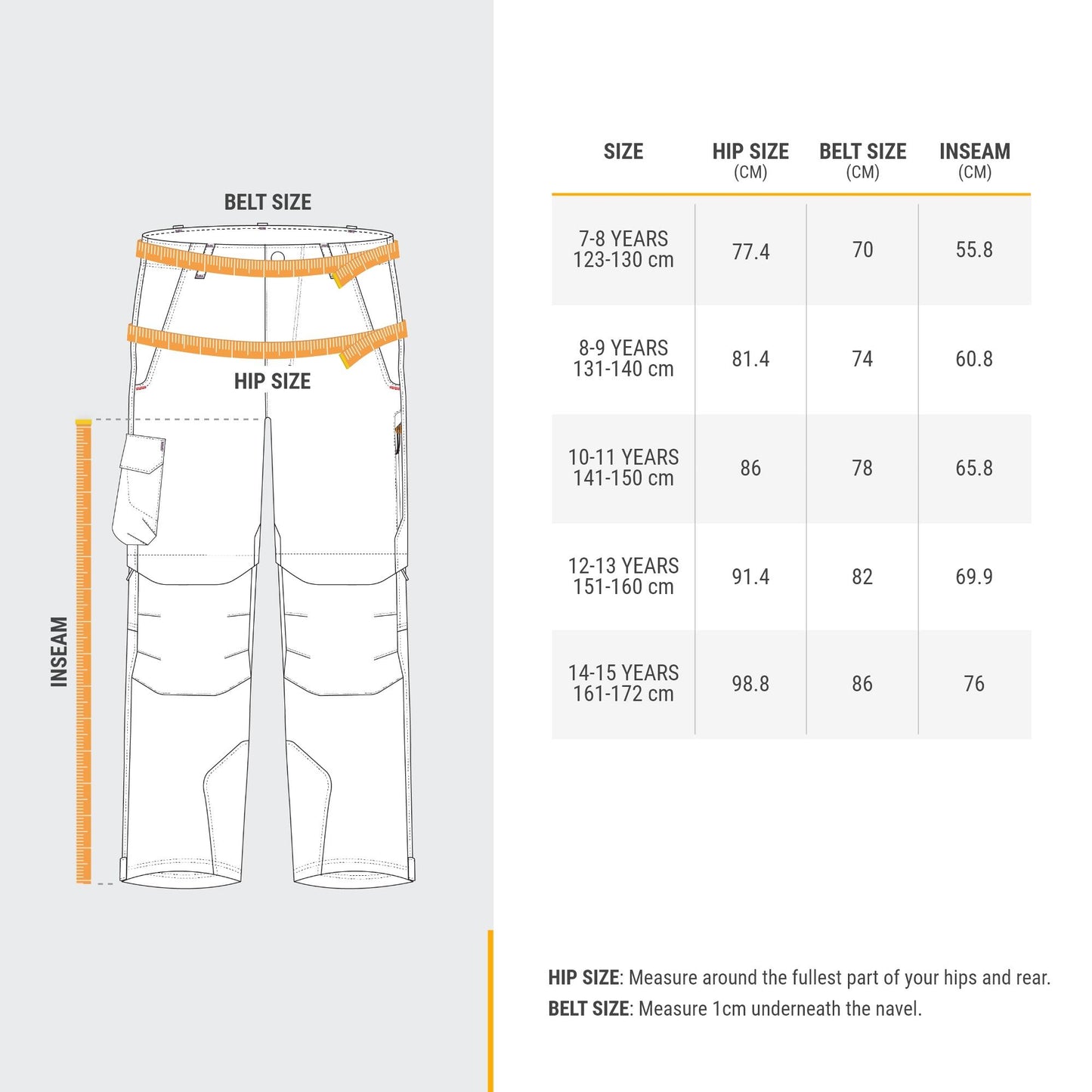 Quechua Kids’ MH500 Convertible Hiking Pants - Ages 7-15