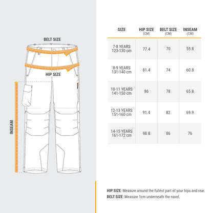 Quechua Kids’ MH500 Convertible Hiking Pants - Ages 7-15