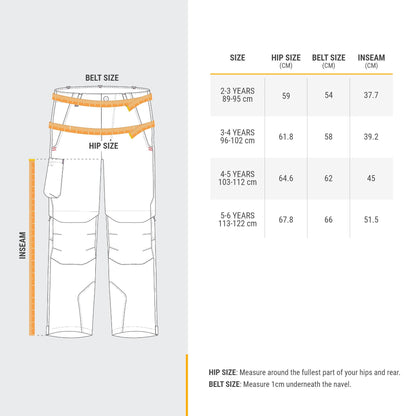 Quechua Kids' MH500 Convertible Hiking Pants - Ages 2-6