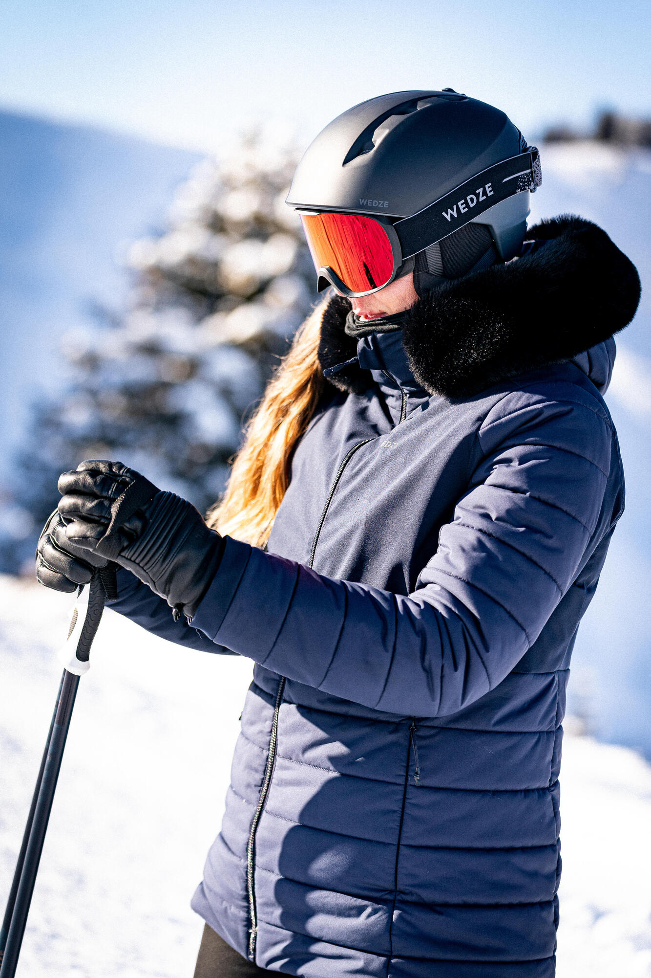 Wedze Women's 100 Mid-Length Warm Ski Jacket
