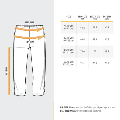 Quechua Kids’ MH100 Waterproof Hiking Overpants – Ages 2–6