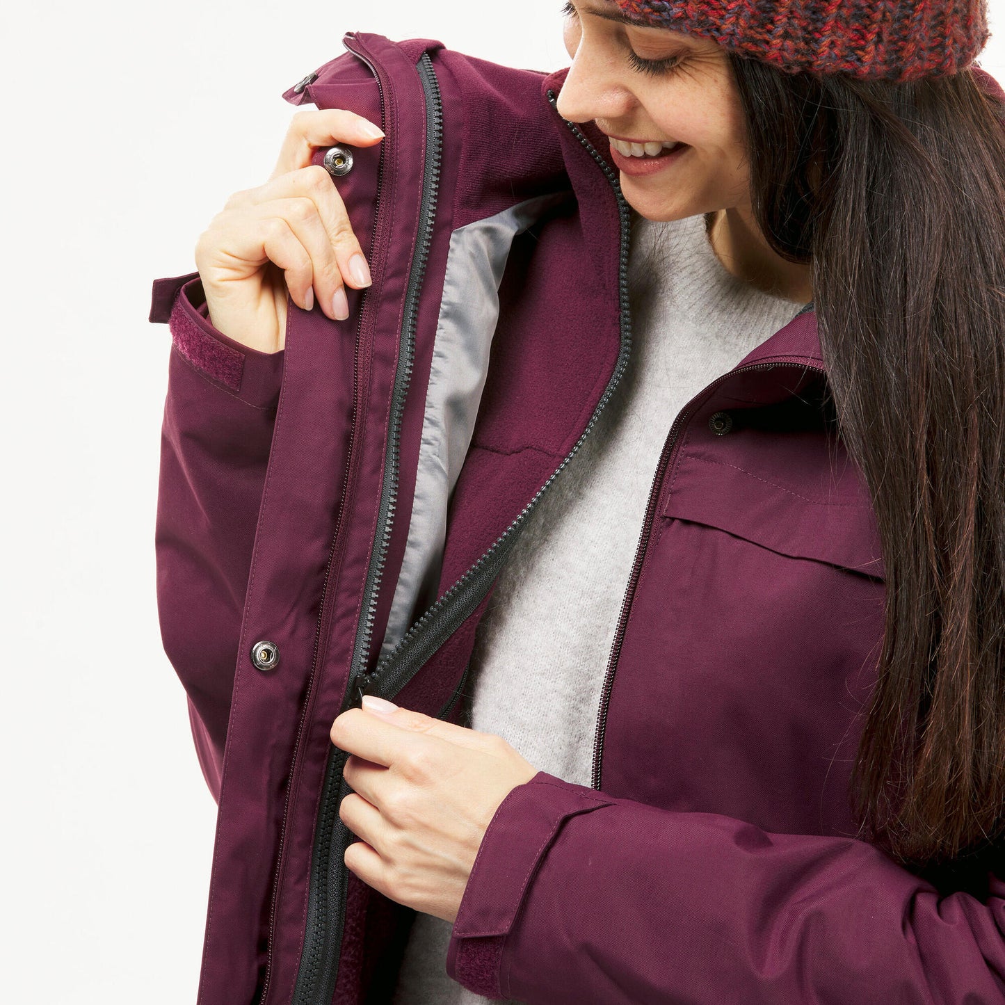Quechua Women's NH100 3-in-1 Waterproof Jacket