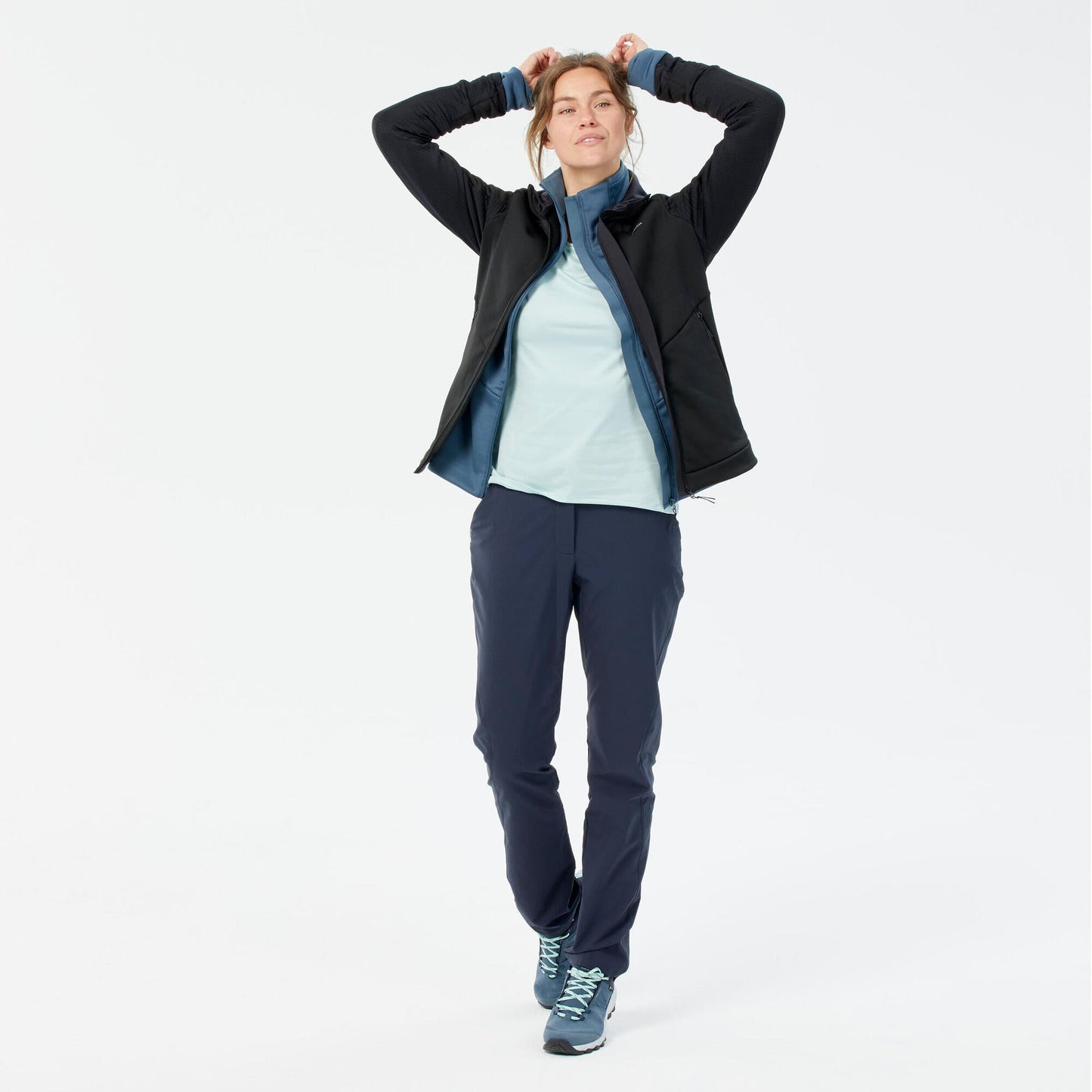 Quechua Women's Hiking Fleece Jacket - MH520 Hood