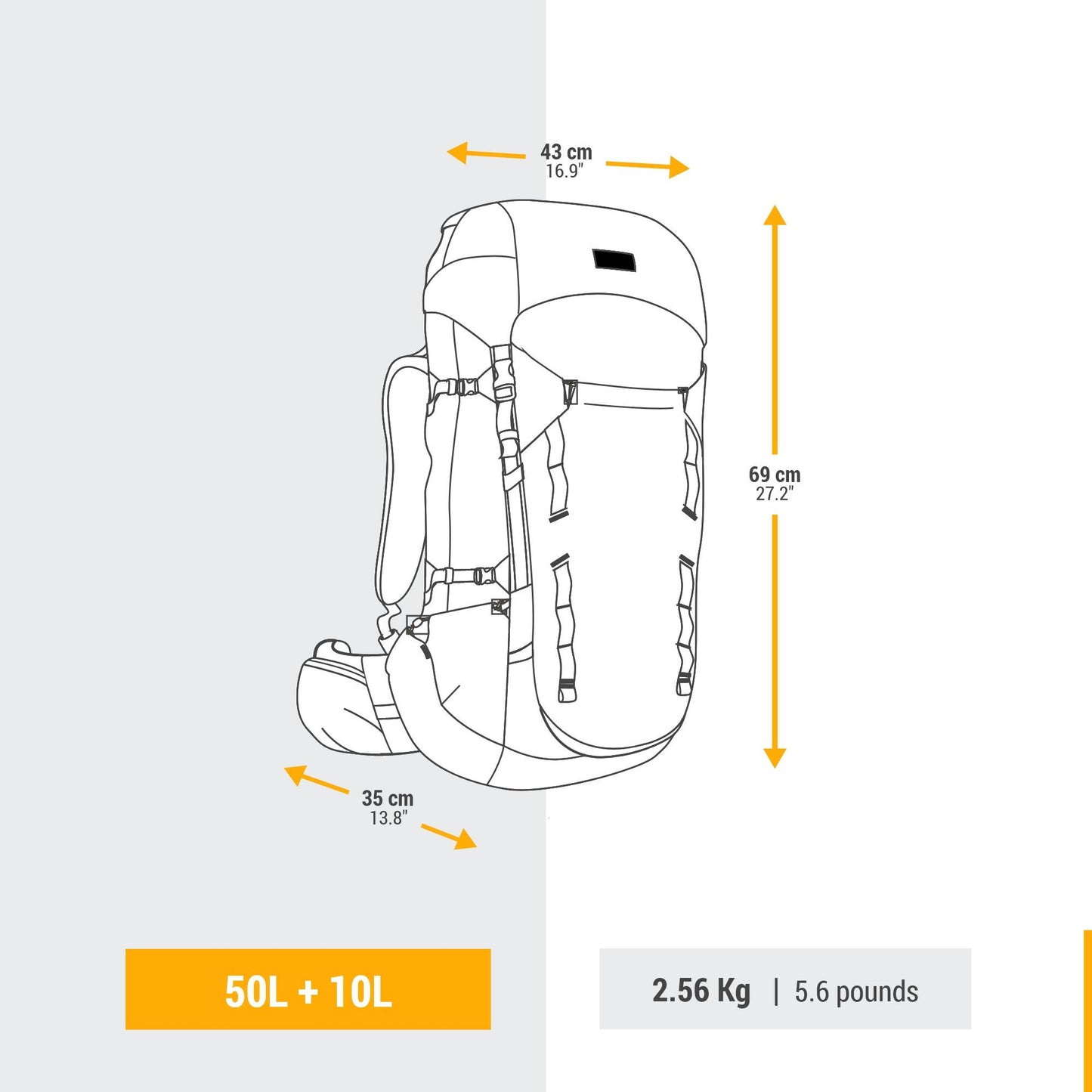 Simond Women's MT900 Symbium2 50+10 L Backpacking Pack