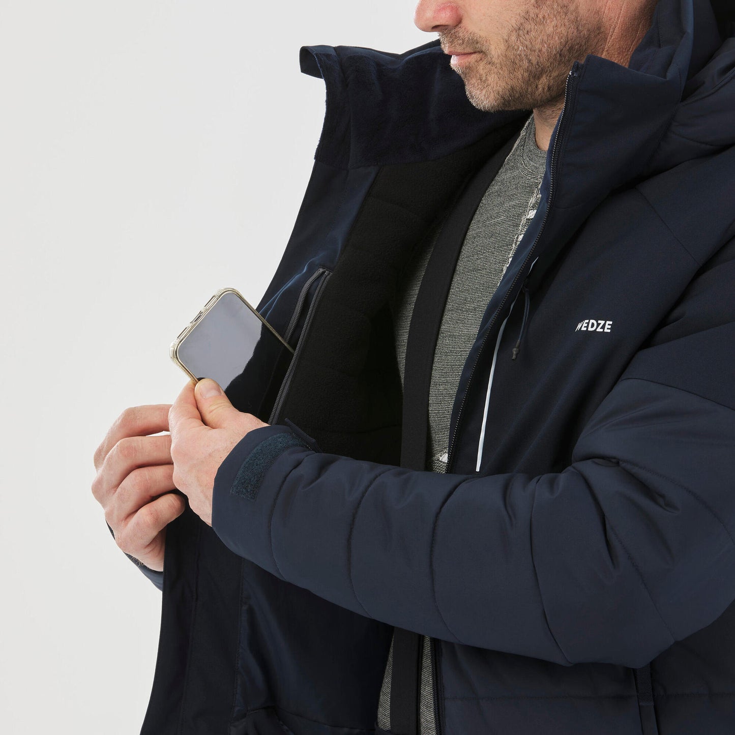 Wedze Men's 100 Mid-Length Warm Ski Jacket