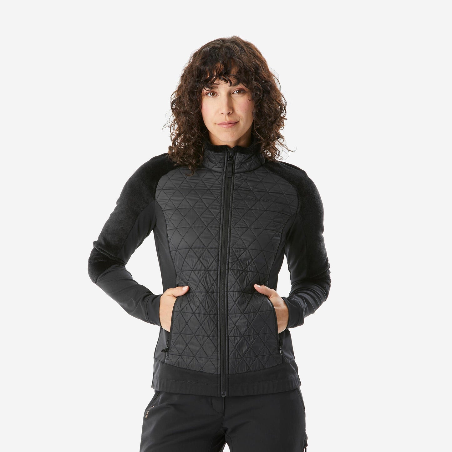 Quechua Women's Warm Hybrid Fleece Hiking Jacket
