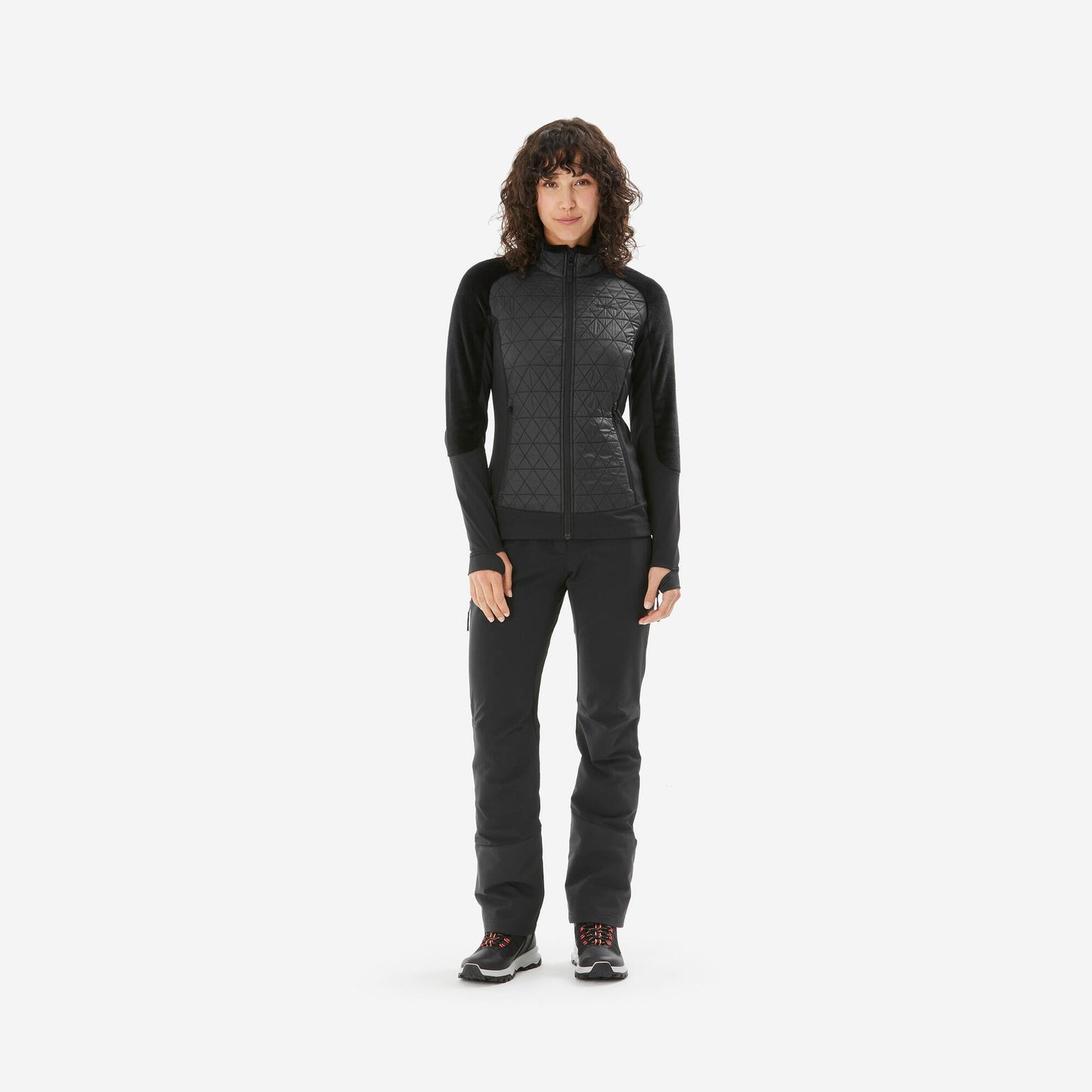 Quechua Women's Warm Hybrid Fleece Hiking Jacket