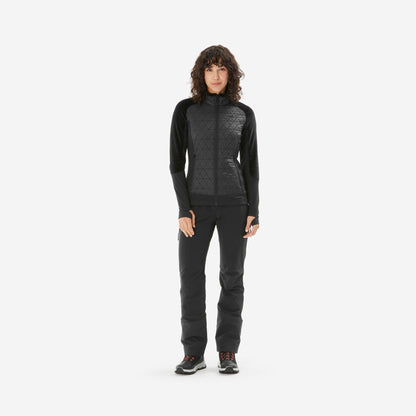 Quechua Women's Warm Hybrid Fleece Hiking Jacket