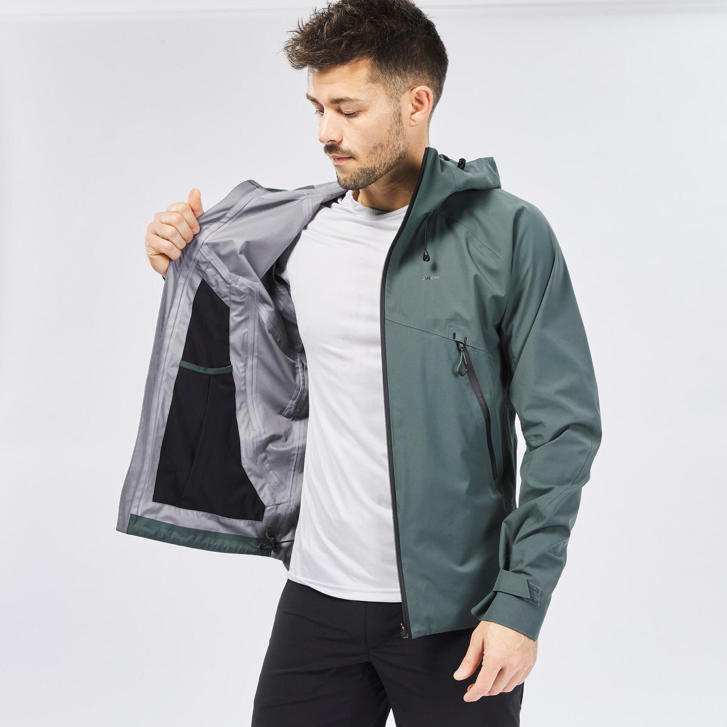 Quechua Men's MH500 Hiking Lightweight Waterproof Jacket