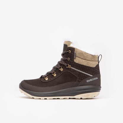 Quechua Women's NH900 Warm Waterproof Leather Snow Hiking Boots