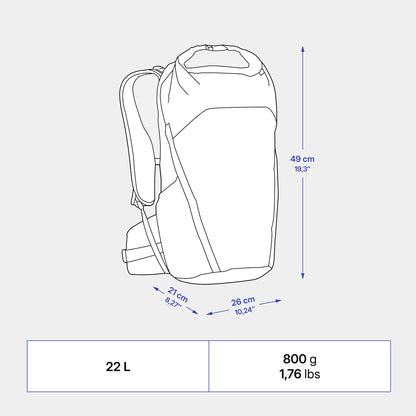 Quechua MH500 22L Lightweight Hiking Backpack