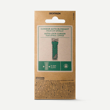 Decathlon Repairable Self-Locking Zipper Slider - 6 mm Coil