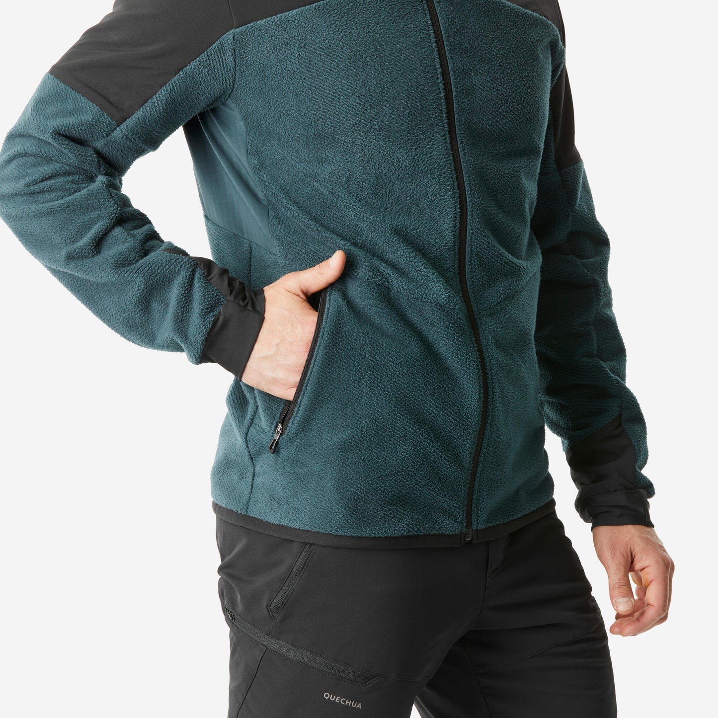 Quechua Men’s MH500 Warm Water-Repellent Hiking Fleece Jacket