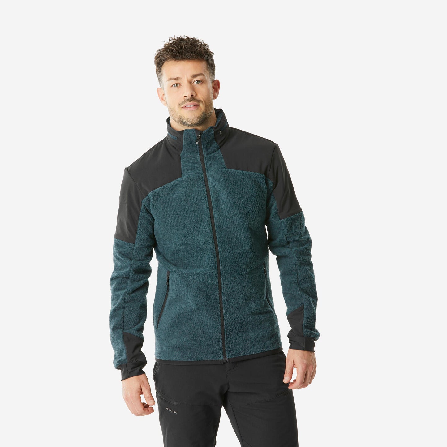 Quechua Men’s MH500 Warm Water-Repellent Hiking Fleece Jacket
