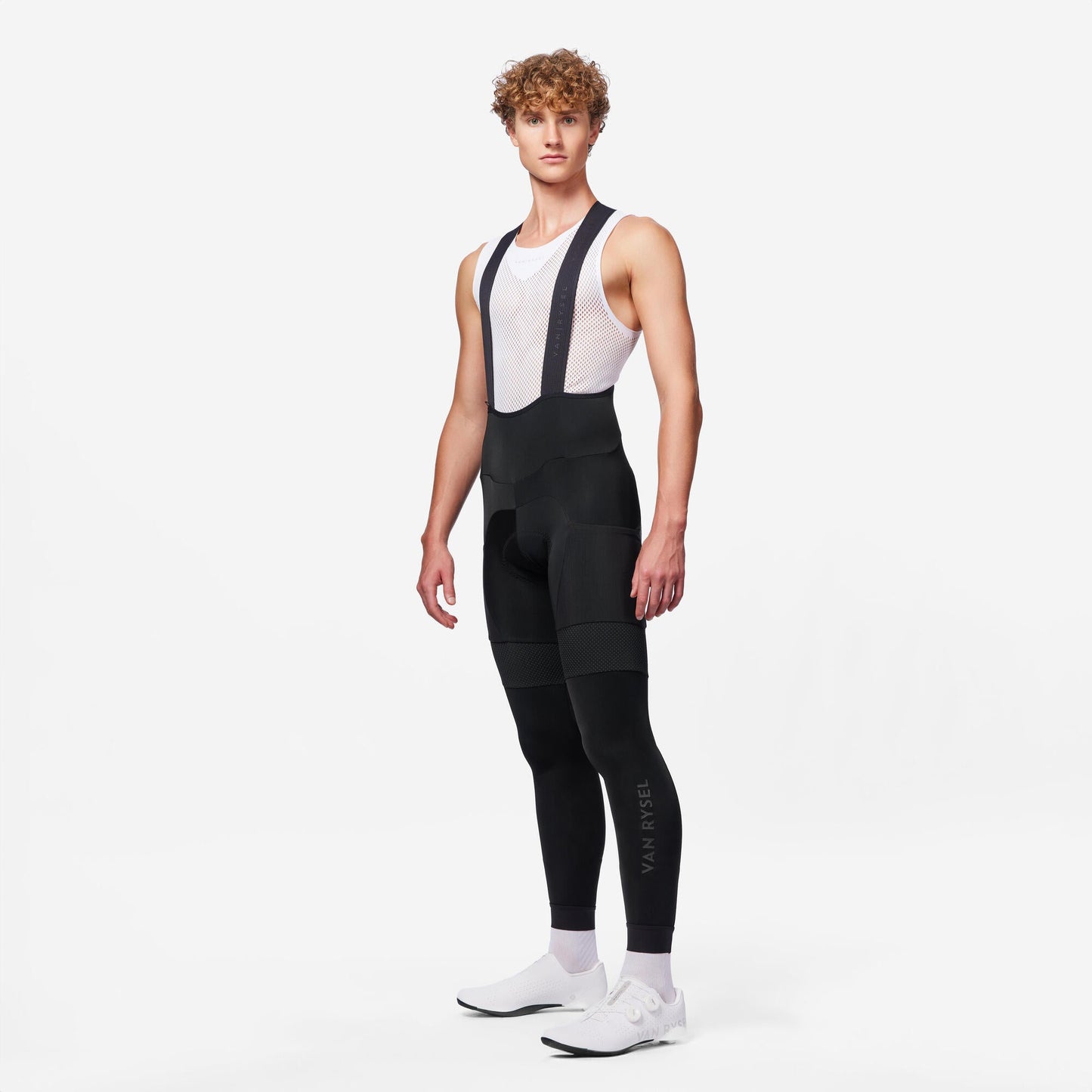 Van Rysel Men's Winter Road Cycling Tights Racer - Black