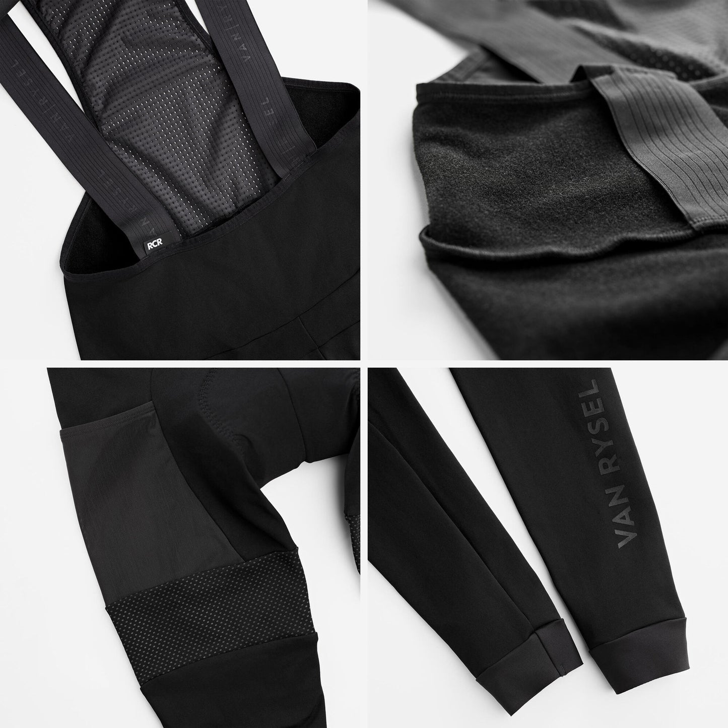 Van Rysel Men's Winter Road Cycling Tights Racer - Black