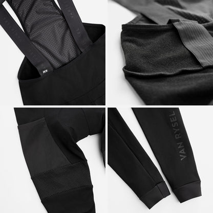 Van Rysel Men's Winter Road Cycling Tights Racer - Black