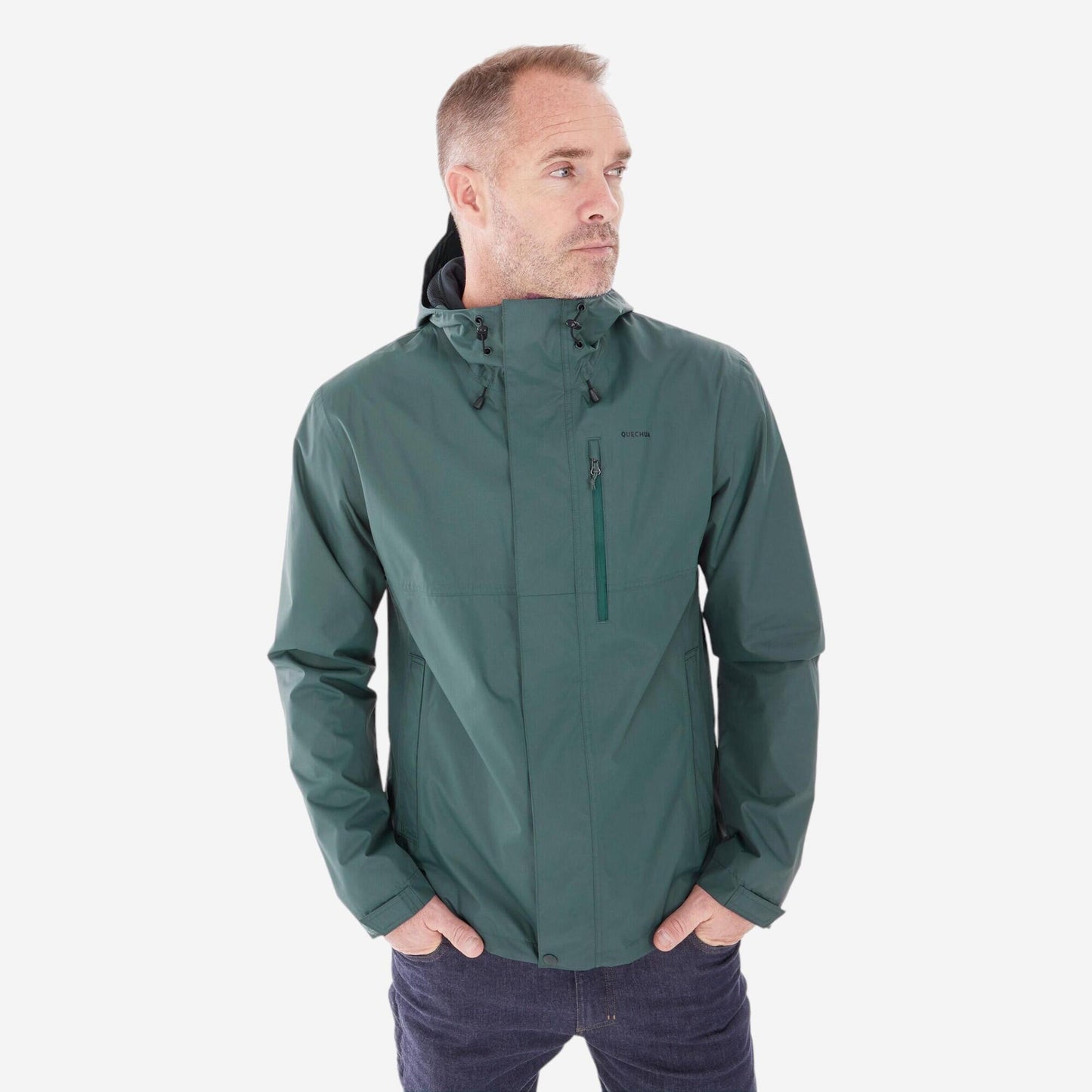Quechua Men's NH500 Imper Waterproof Rain Jacket