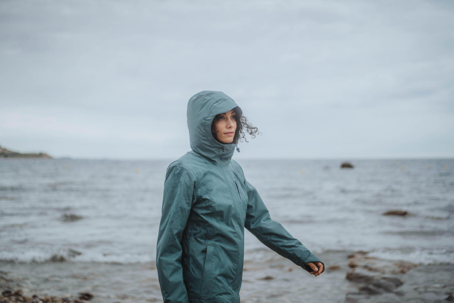 Quechua Women’s NH500 Waterproof Hiking Rain Jacket