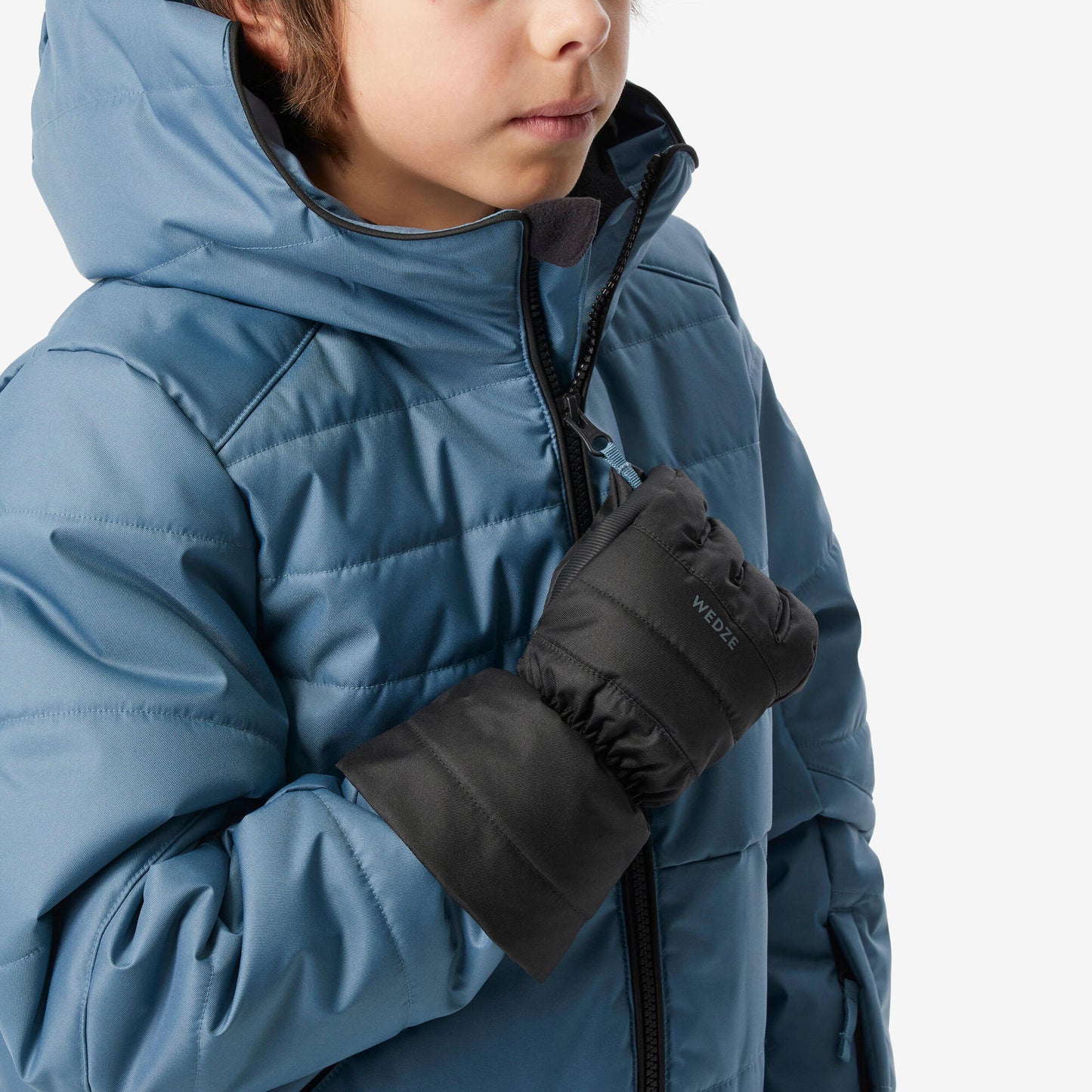Wedze Kids' 100 Waterproof Puffer Ski Jacket
