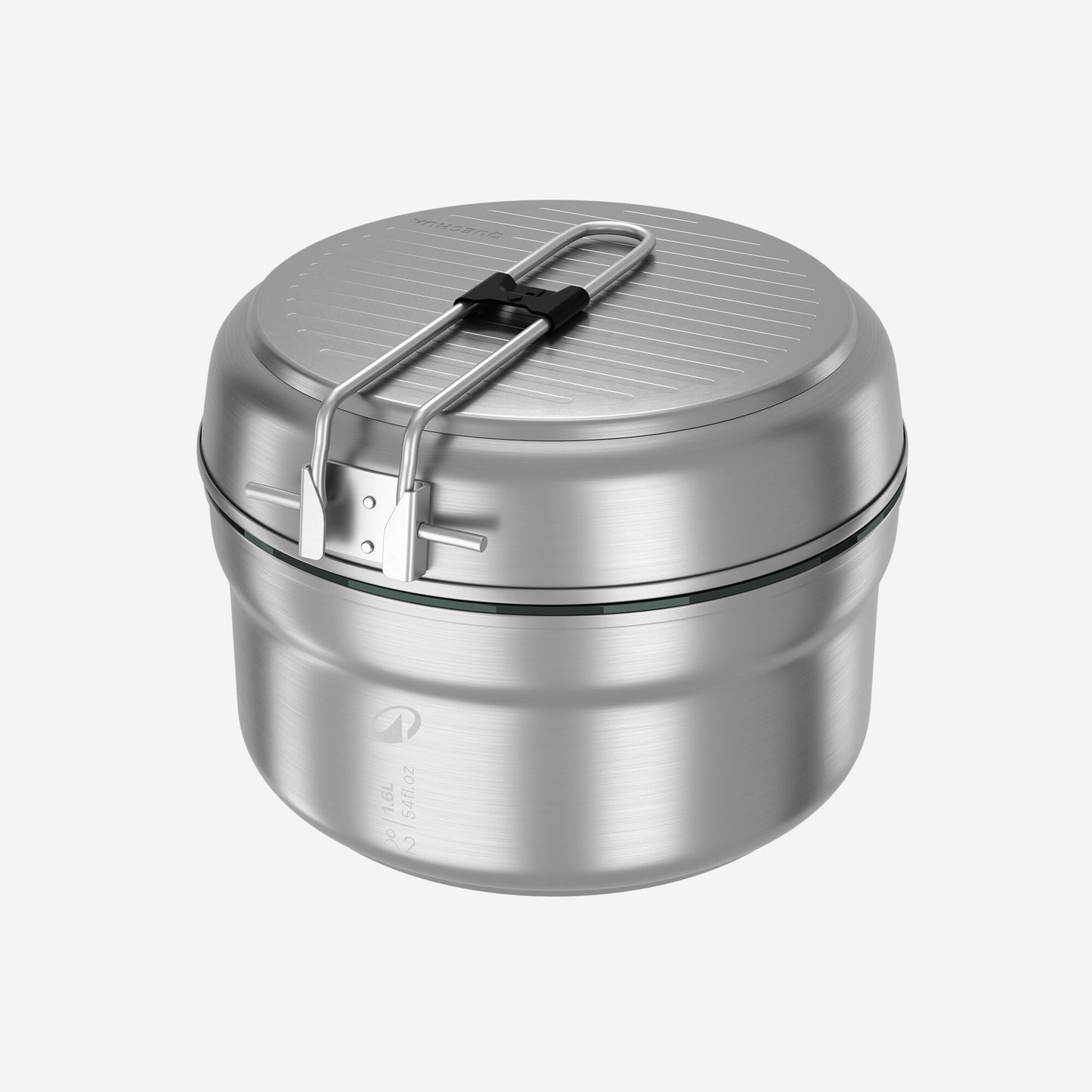 Quechua Stainless steel non-stick camping cookset 500 for 2 people - 15-piece