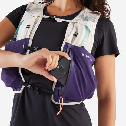 KIPRUN 8L Women's trail running bag - Beige purple
