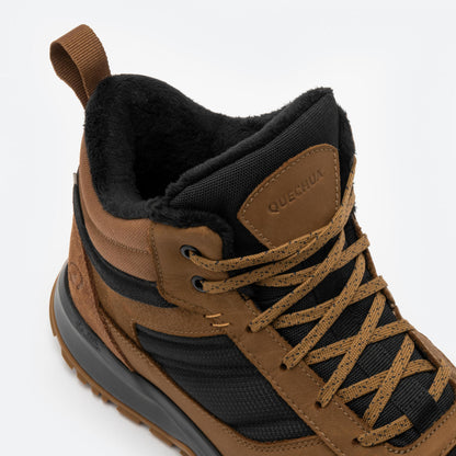 Quechua Men's NH500 Warm Waterproof Mid Leather Hiking Boots