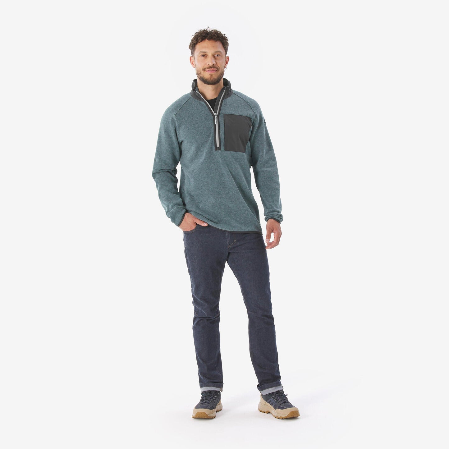 Quechua Men's NH500 Half-Zip Hiking Pullover