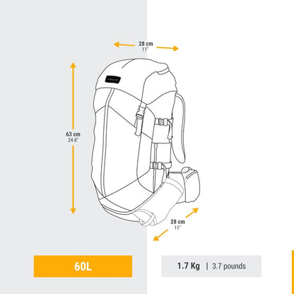 Simond  Women's MT100 Easyfit 60L Backpacking Pack