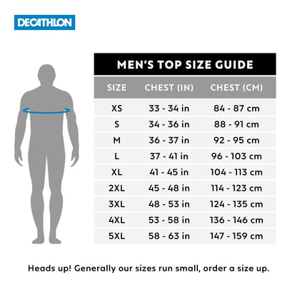Quechua Men's Hiking Synthetic Short-Sleeved T-Shirt MH100