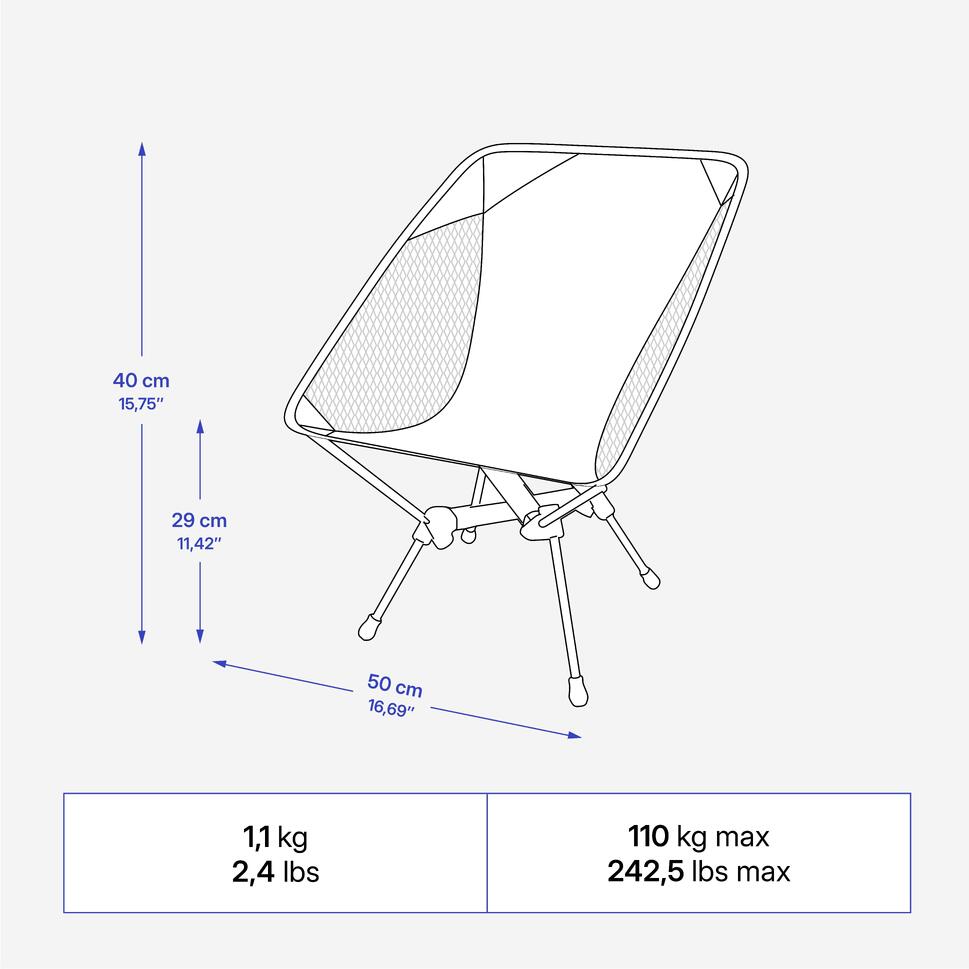 Quechua 500 Ultra-Compact Camping Chair 2026