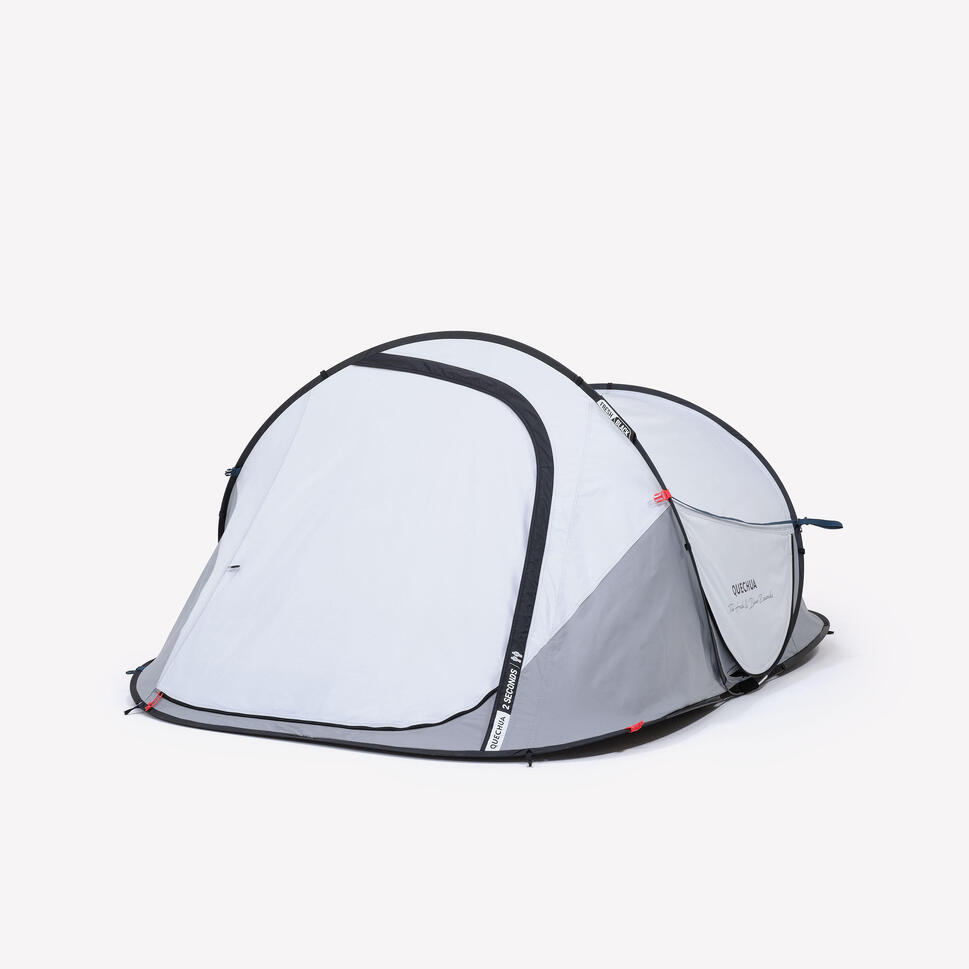 Quechua 2 Second Fresh & Black Waterproof Pop Up Camping Tent 2 Person